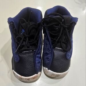 Jordan Kids' Black and Blue Sneakers